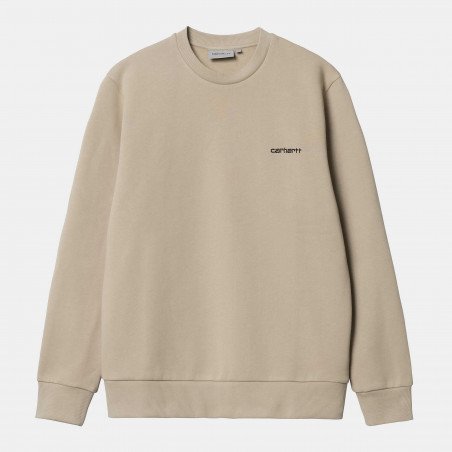 Script Embroidery Sweat Wall / Black