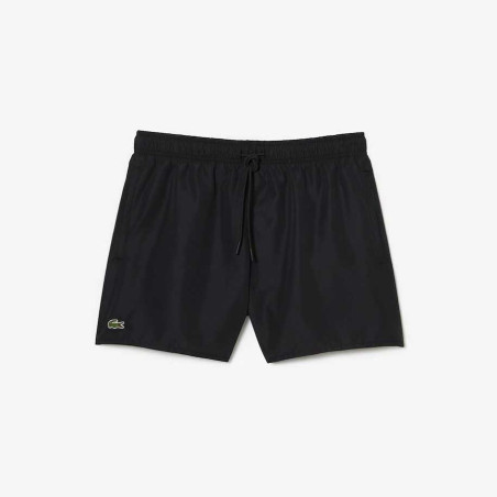 Lacoste - Short de bain léger uni Noir / Vert