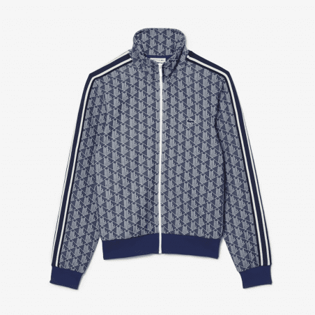 Lacoste - Veste zippé monogramme Bleu