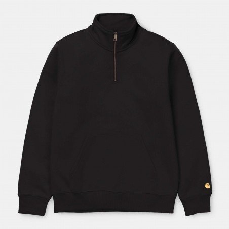 Chase Neck Zip Sweat Black / Gold