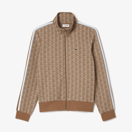 Lacoste - Veste Zippé Monogramme Beige