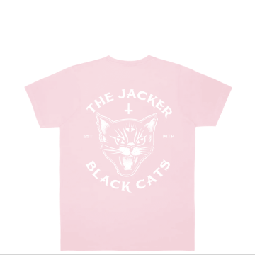 T-Shirt Black Cats Pink