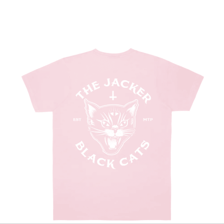 T-Shirt Black Cats Pink