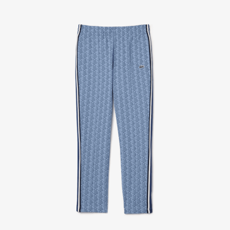 Lacoste - Pantalon de survêtement monogramme Bleu Clair / Bleu