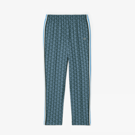 Lacoste - Pantalon de survêtement monogramme Vert / Bleu