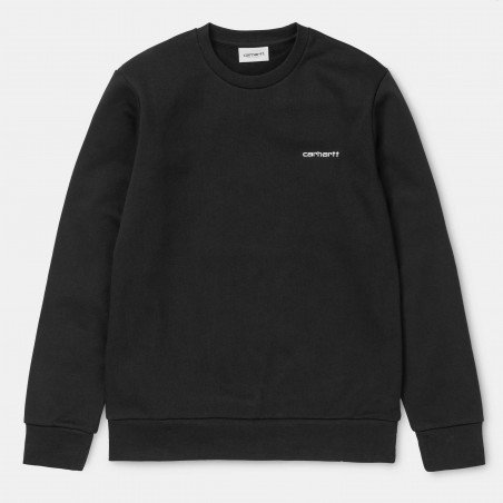 Script Embroidery Sweat Black / White