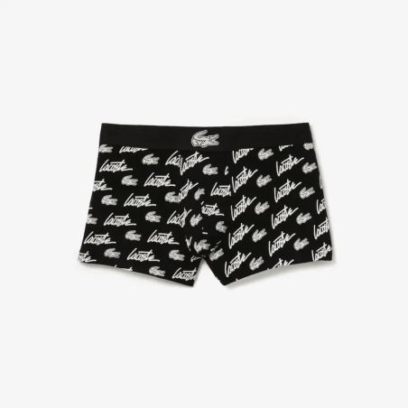 Lacoste - Boxer imprimé all-over Noir / Blanc