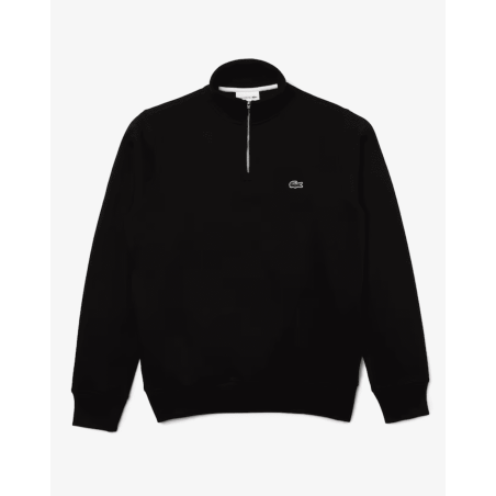 Lacoste - Sweatshirt zippé interlock col montant Noir