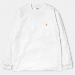 L/S Chase T-Shirt White / Gold