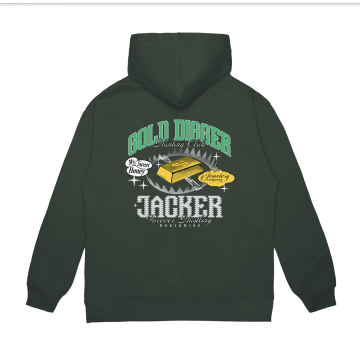 Hoodie Gold Digger Green