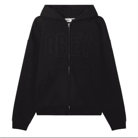 OBEY - Digable Extra Heavy Zip Hood Black