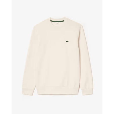 Lacoste - Sweatshirt sans capuche Blanc Ecru