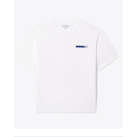 Lacoste - T-Shirt White Imprimé Floral (Loose)