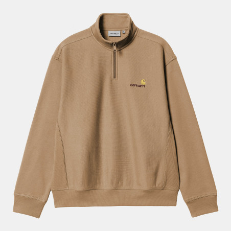 Half Zip American Script Sweat Peanut