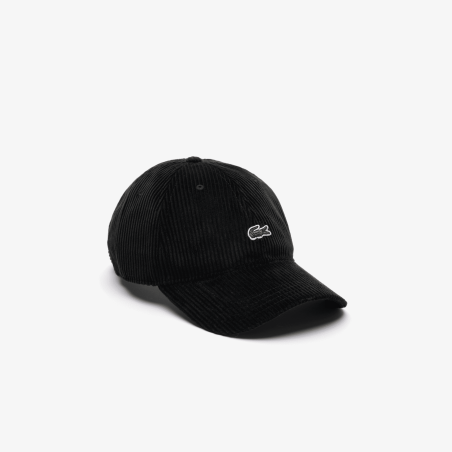 Lacoste - Casquette Velours Côtelé Noir