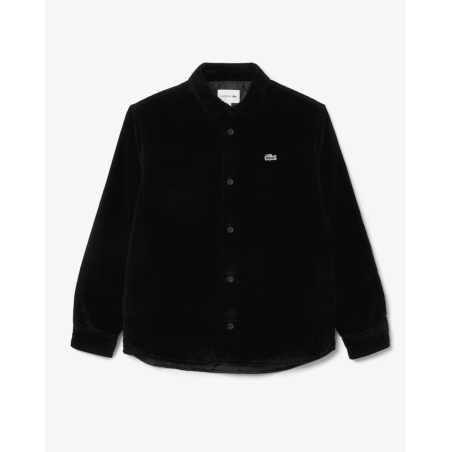 Lacoste -  Surchemise oversize velours côtelé Noir