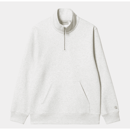 Chase Neck Zip Sweat Ash Heather / Gold