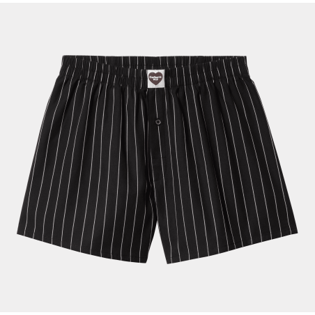 Cotton Boxer Seaton Stripe Black / Wax