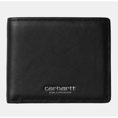 Vegas Billfold Wallet Leather Black / Silver