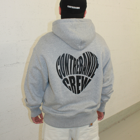 CONTREBANDE - Hoodie Heart Grey / Black