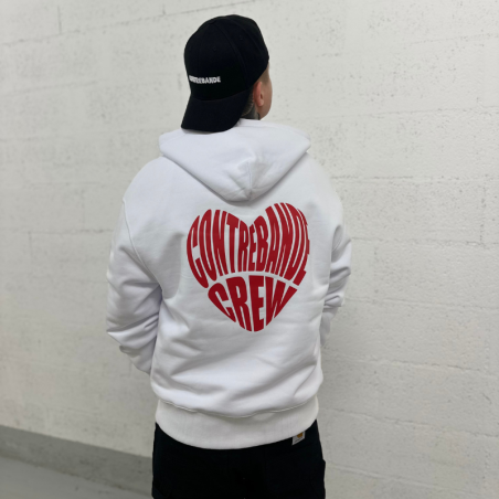 CONTREBANDE - Hoodie Heart White / Red