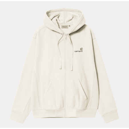 Hooded American Script Jacket Natural