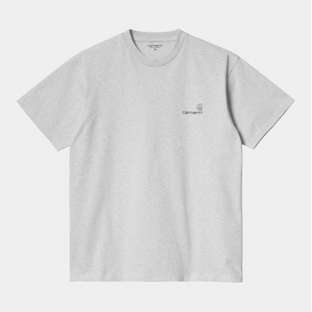 S/S American Script T-Shirt Ash Heather