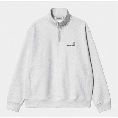 Half Zip American Script Sweat Ash Heather