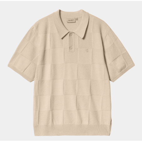 S/S Checker Polo Fleur De Sel